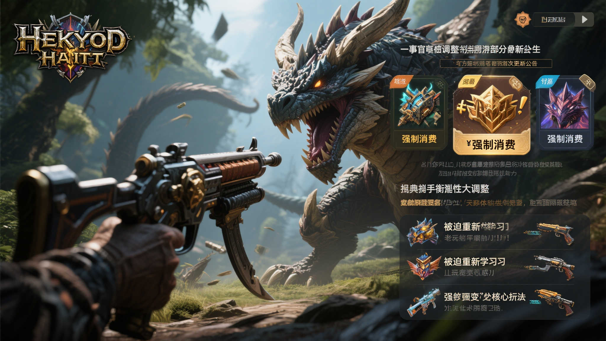 事情的导火索源于《怪猎》近期的一次更新公