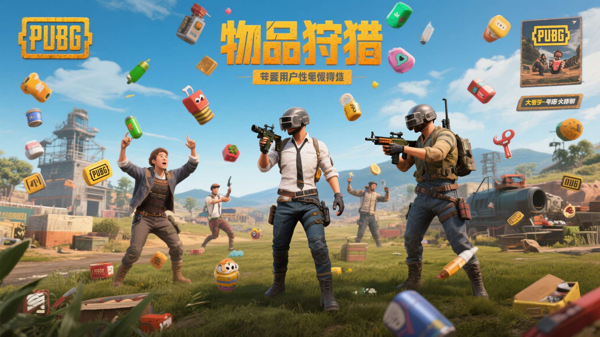 "物品狩猎"模式在保留PUBG核心地图场景的同时，打破了传统大逃杀的紧张框架，以